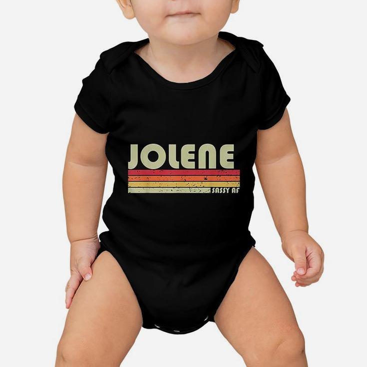Jolene Gift Name Personalized Retro Vintage 80s 90s Birthday  Baby Onesie