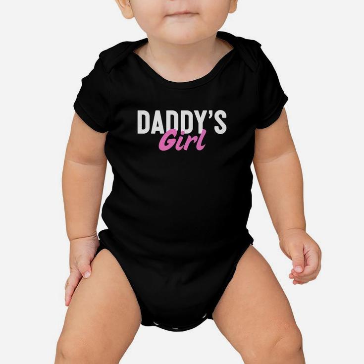 Kids Daddys Girl Pink Text Kids Fathers Day Premium Baby Onesie