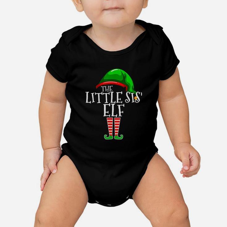 Little Sister Sis Elf Group Matching Family Christmas Gift Baby Onesie