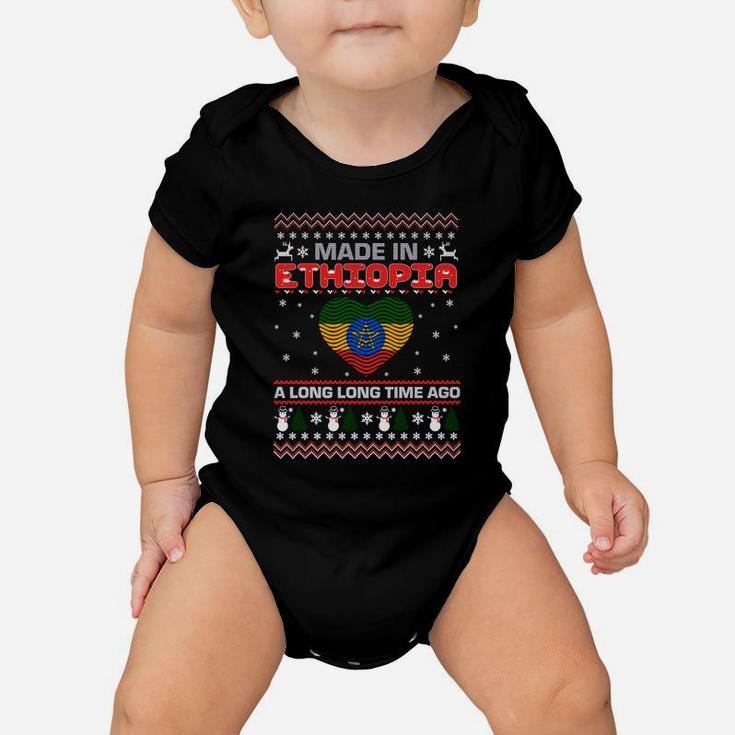 Made In Ethiopia Country Christmas Ugly Sweater Baby Onesie