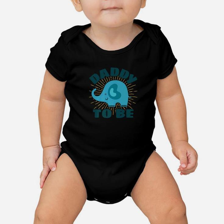 Mens Daddy To Be Elephant Blue Baby Shower Gender Reveal Baby Onesie