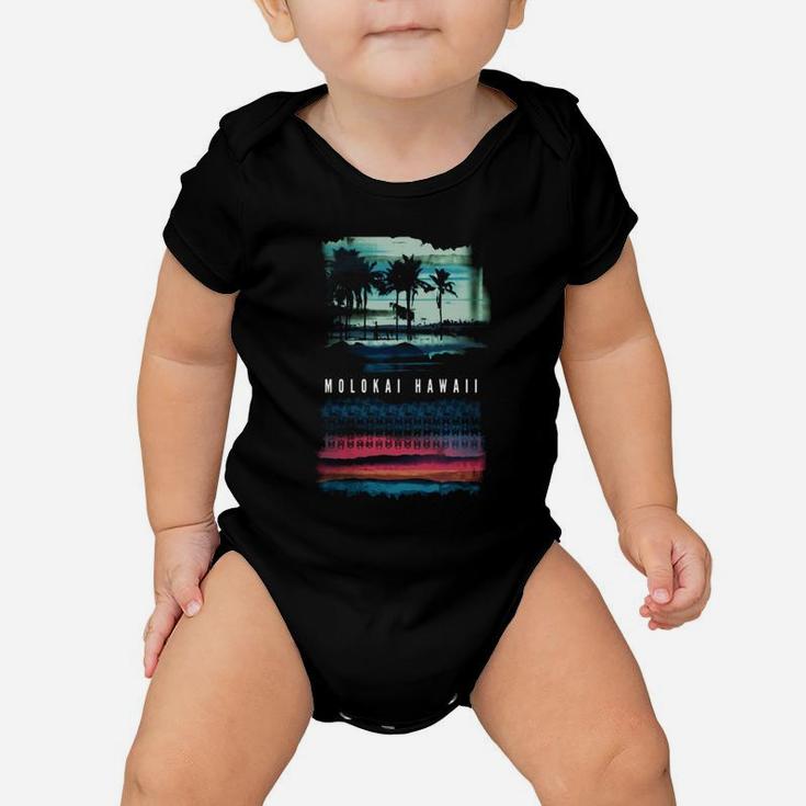 Molokai T Shirt Hawaii Sunset Vintage Apparel Clothing Kids Baby Onesie