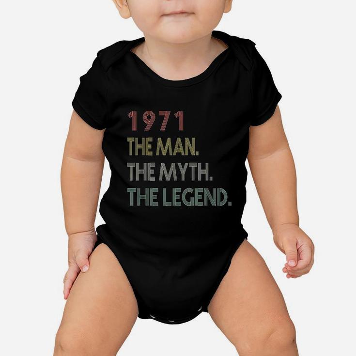 Vintage 1971 Man Myth Legend Birthday Gifts For 51 Years Old  Baby Onesie