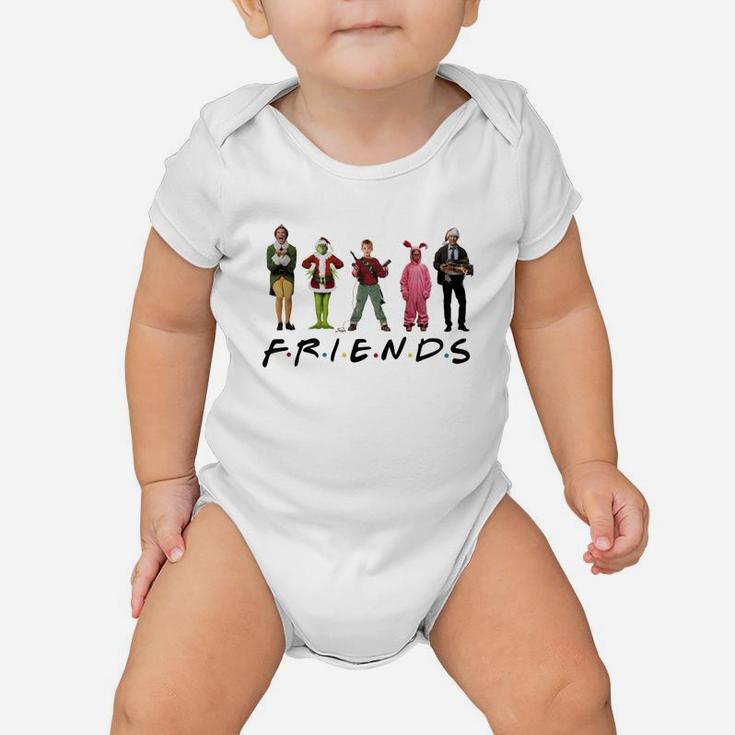 Christmas Characters Elf Grinch Kevin Friends Shirt Baby Onesie