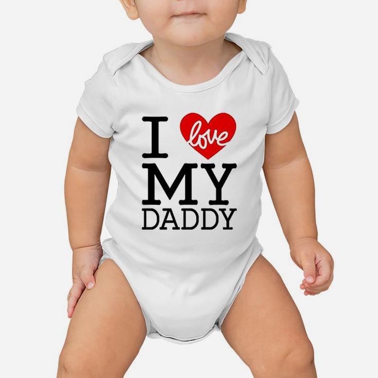 Cute Baby Boy And Baby Girl I Love My Daddy Baby Onesie