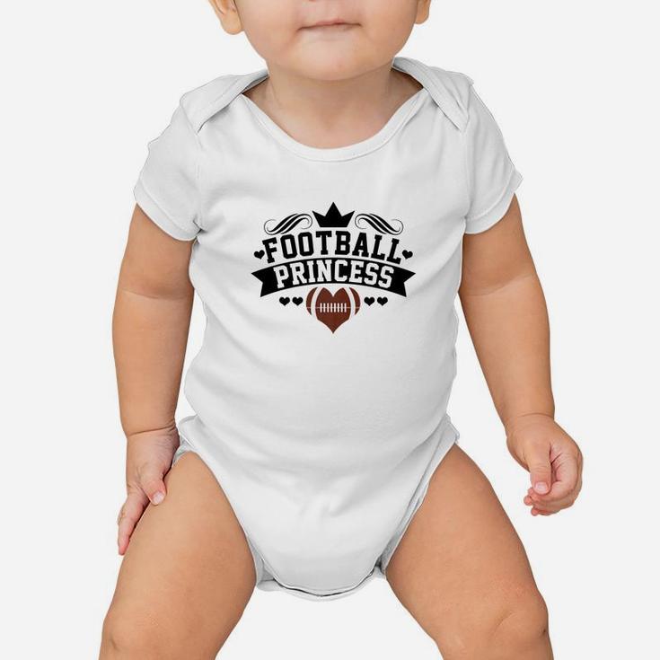Cute Football Princess Girl Shirt Daddys Girl Chreerleader Baby Onesie
