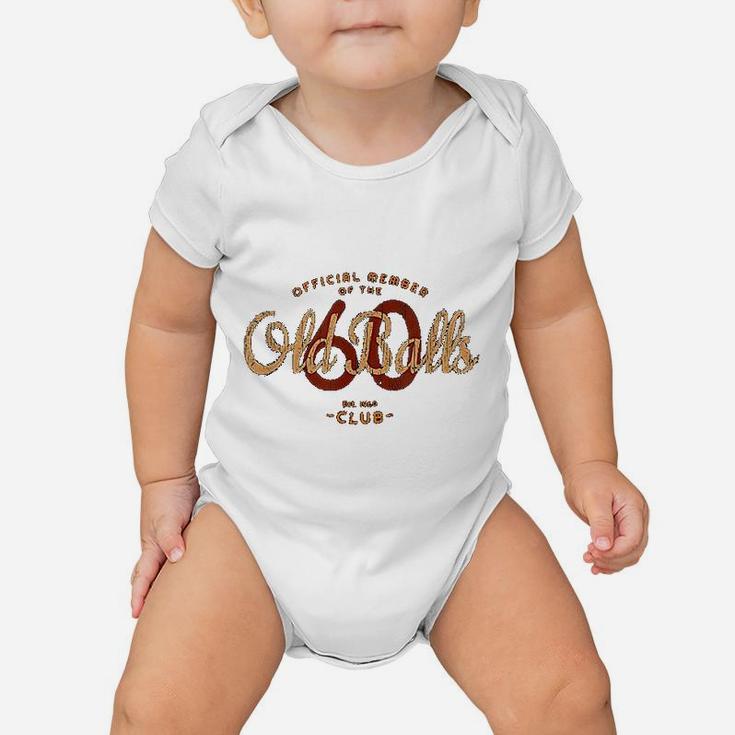 Funny 61st Birthday Born In 1962 Vintage Old Balls  Baby Onesie