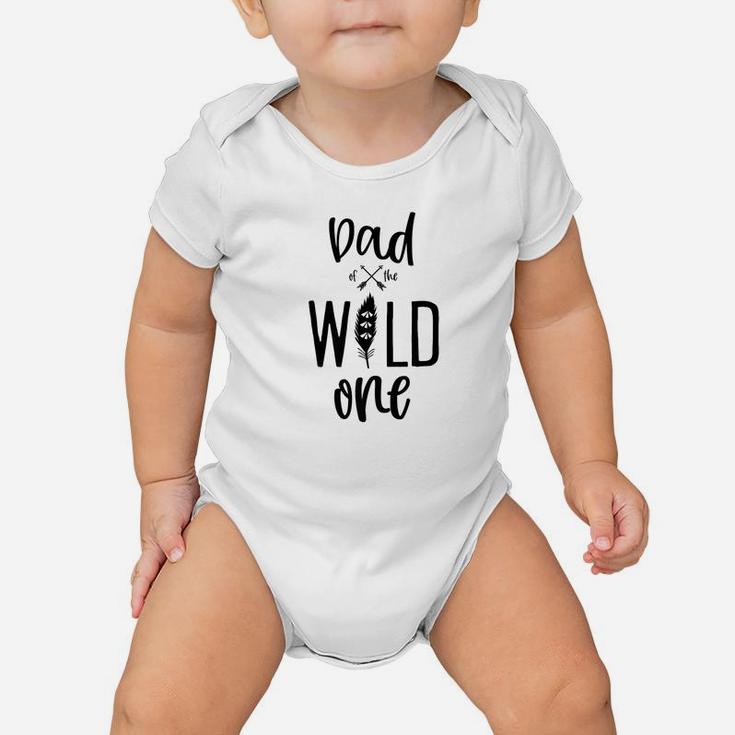 Mens Dad Of The Wild One Boho Feather 1st Birthday Family Father Premium Baby Onesie