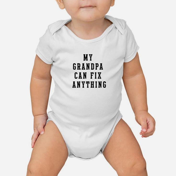 Mens My Grandpa Can Fix Anything Grandfather Gifts Idea F Baby Onesie