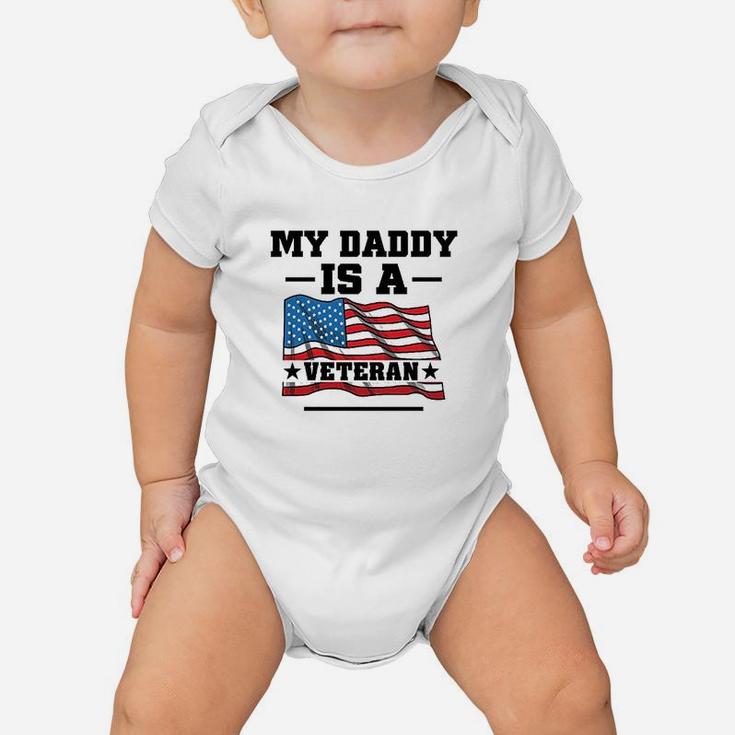 My Daddy Is A Veteran, dad birthday gifts Baby Onesie